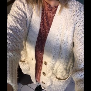 Cream knit cardigan